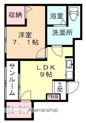 コンチネンタル神通の間取り写真