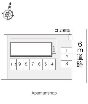 レオパレスオーリス[1K/23.18m2]の配置図