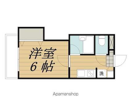 スペースアークヒル[1K/23.1m2]の間取図