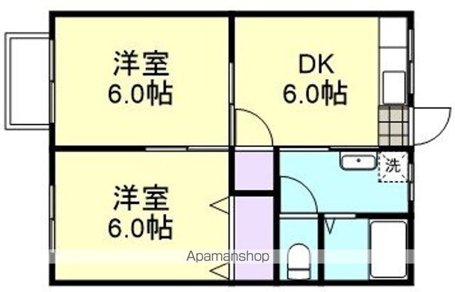 シャトルタカノ[2DK/39.74m2]の間取図