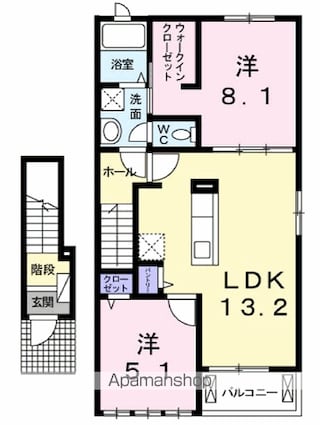 Ａ．Ｓ．Ｔ　サニーＡ[2LDK/58.7m2]の間取図