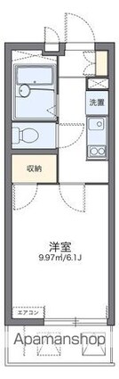 レオパレスヴィラ白金[1K/19.87m2]の間取図