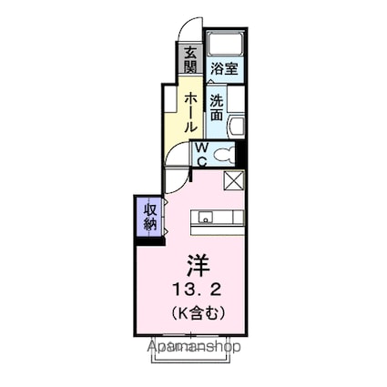 リーデンベルクＥ[1R/35.18m2]の間取図