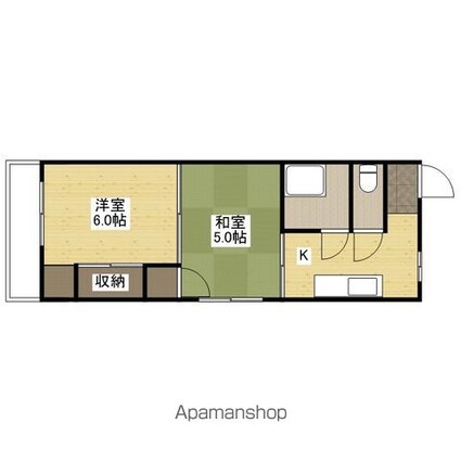 庚午マンション[2K/30m2]の間取図