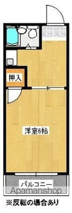 コート片原町[1K/19m2]の間取図