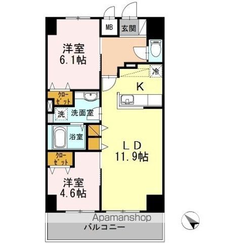 【日野市多摩平のマンションの間取り】