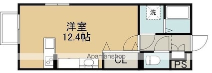 サニープレイス山手町Ⅱ[1R/31.46m2]の間取図