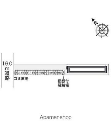 レオパレスプランタン[1K/21.53m2]の配置図