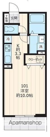 グリシーヌ 101号室 ｜ 福岡県福岡市城南区別府１丁目19-9（賃貸アパート1K・1階・32.92㎡） その2