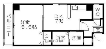 Ｓｏｕｔｈ　Ｖａｌｌｅｙ[1DK/32.55m2]の間取図