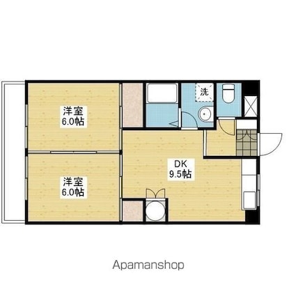 エクシード久万ノ台[2DK/56.7m2]の間取図
