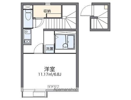 レオネクストショー[1K/26.08m2]の間取図