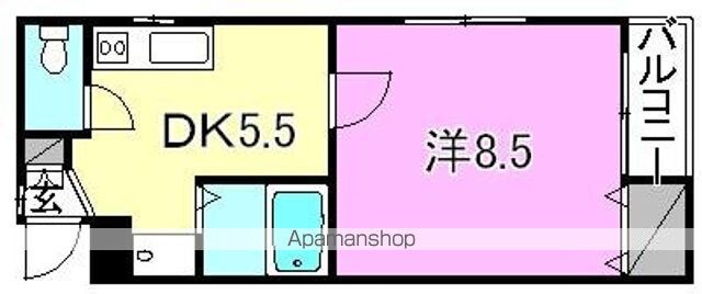 ニュークリアス[1DK/30.68m2]の間取図
