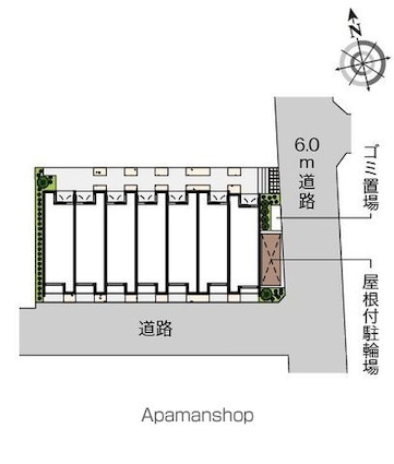 クレイノＯＤＡＩ　ＹＯＵ[1K/31.42m2]の配置図