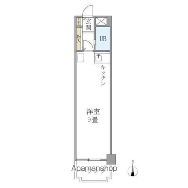 シルクロードビル[1R/26.17m2]の間取図