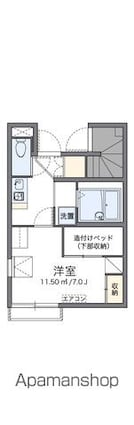 東京都杉並区成田東４丁目[1K/21.65m2]の間取図