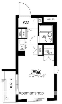 東京都練馬区桜台３丁目[1R/21.08m2]の間取図