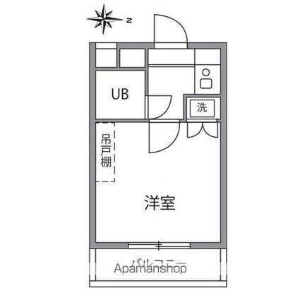 クレール八雲[1K/16.27m2]の間取図
