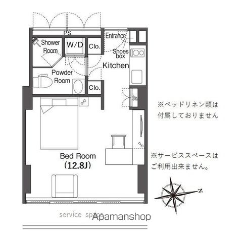 フロンティアレジデンスザタワー品川の間取り写真