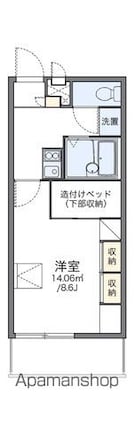 レオパレスＢｌｕｅ・ｗｉｌｌｏ[1K/23.18m2]の間取図