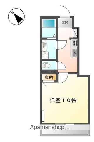 【羽島郡岐南町下印食のアパートの間取り】