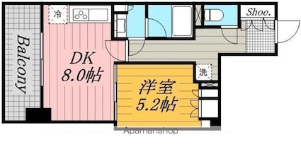 東京都墨田区千歳２丁目[1DK/37.4m2]の間取図