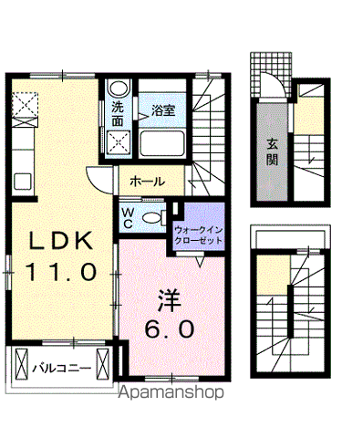 【中野区鷺宮のアパートの間取り】