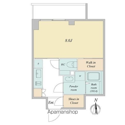 プライマル武蔵関[1K/30.19m2]の間取図