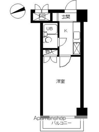 スカイコート八王子[1R/18.09m2]の間取図