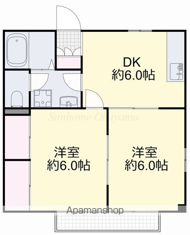 向山ハイツの間取り写真