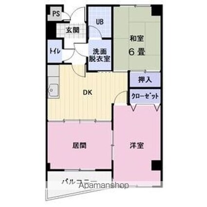 しるく・いち[3DK/57.2m2]の間取図