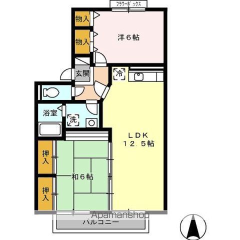 セジュール若葉　Ａ棟の間取り