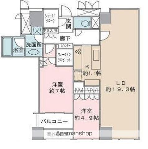 ウエストパークタワー池袋の間取り写真