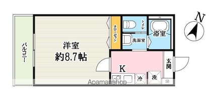 （仮称）キャメル入曽５[1K/26.49m2]の間取図