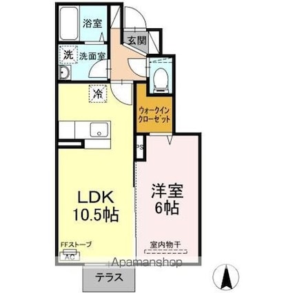 グランモア未来[1LDK/39.6m2]の間取図