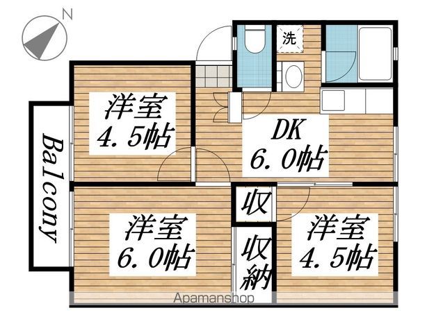 【牛久アーバンヒルＢ棟の間取り】