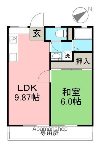 はとがさきハイツIIの間取り写真