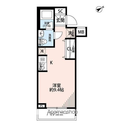 プレール・ドゥーク方南町 307｜東京都杉並区堀ノ内２丁目(賃貸マンション1R・2階・25.64㎡)の写真 その2