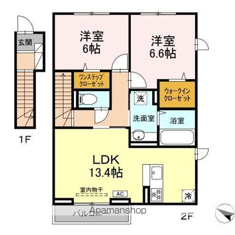 ヴェルジェＢの間取り