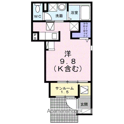 モアナ　ハレ[1R/29.4m2]の間取図