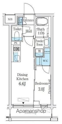 イプセ東高円寺[1DK/25.32m2]の間取図