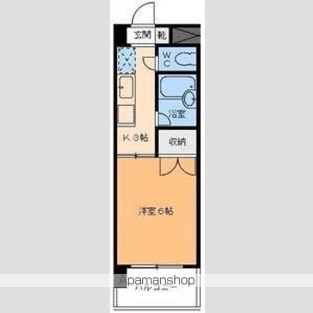 愛媛県松山市緑町１丁目[1K/19.8m2]の間取図