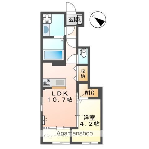 熊本市東区新外アパートの間取り写真