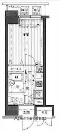 ガラ・グランディ練馬[1K/20.72m2]の間取図