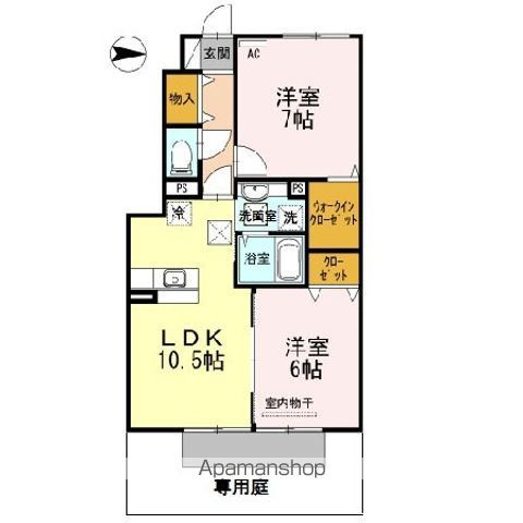 【ＤーＲＯＯＭ内原の間取り】