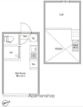 アーバンプレイス中野Ⅶ[1R/9.96m2]の間取図