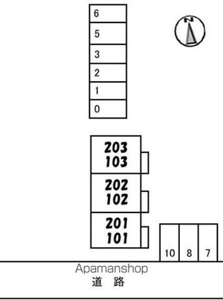 コーポ渡辺[2DK/35.51m2]の配置図