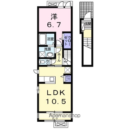 ハイム　ダイ　Ⅴ[1LDK/48.28m2]の間取図