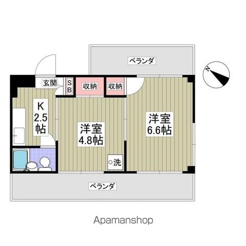 コスモマンション 301 ｜ 神奈川県川崎市幸区北加瀬３丁目20-20（賃貸マンション2K・3階・28.10㎡） その2