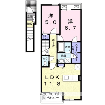 ノースコート[2LDK/58.63m2]の間取図